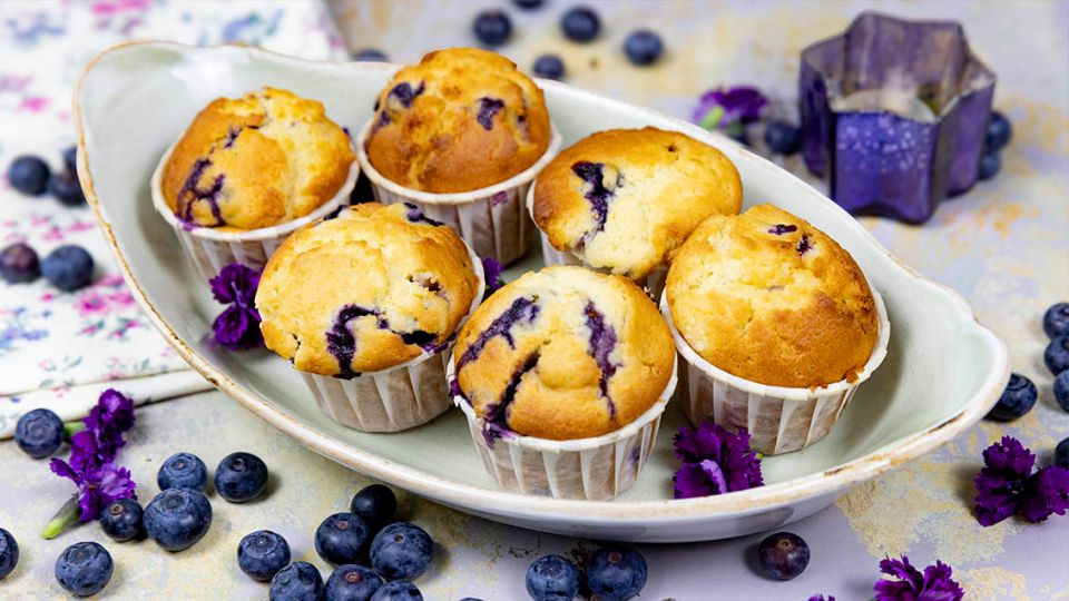 Borůvkové muffiny z horkovzdušné fritézy