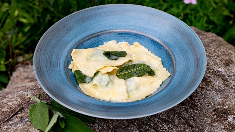 Ravioli s ricottou a špenátem