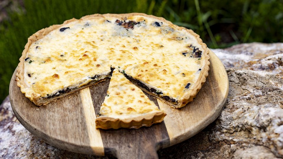 Houbový quiche