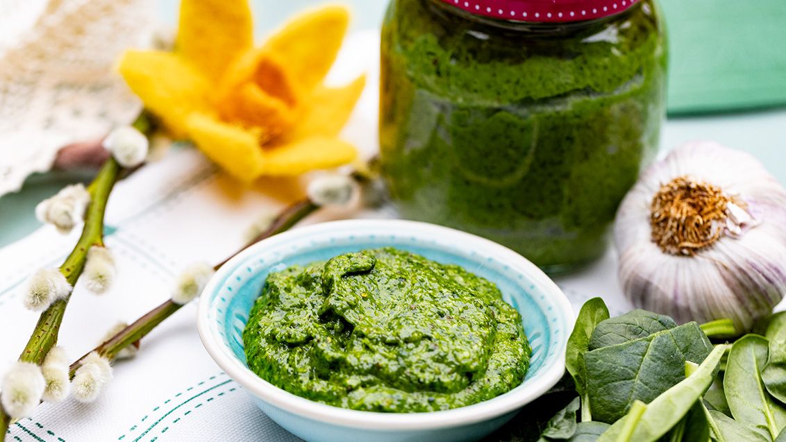 Špenátové pesto