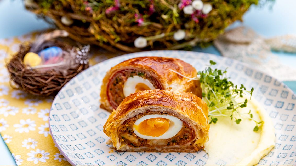 Velikonoční sekaná v listovém těstě