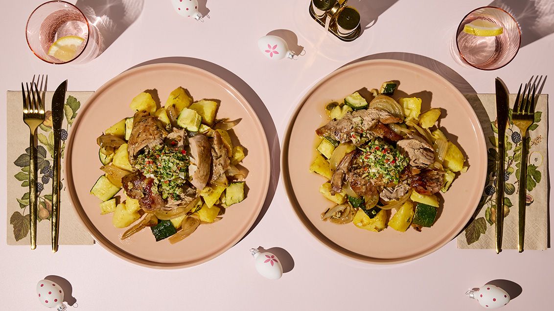 Jehněčí stehna s křenovou salsou