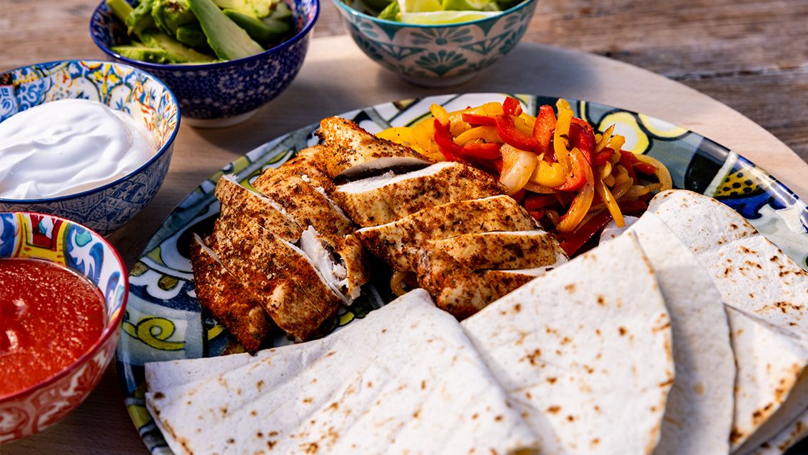 Kuřecí fajitas z grilu