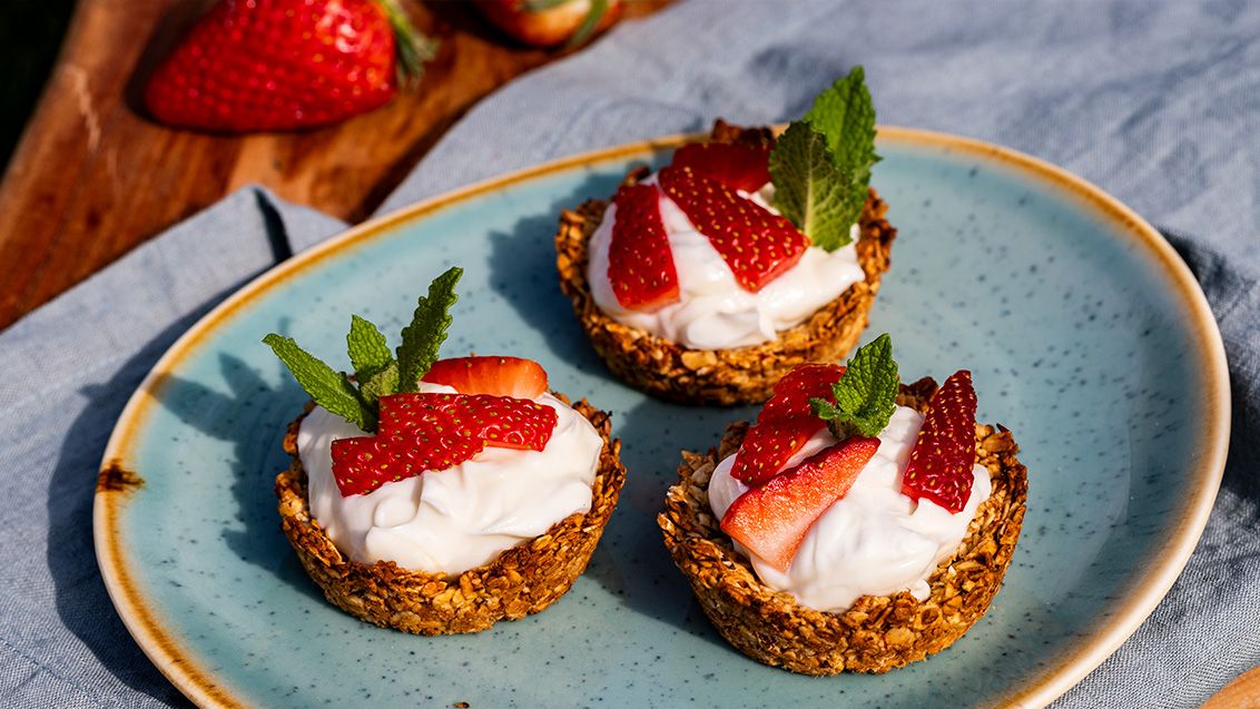Granola cups s tvarohem