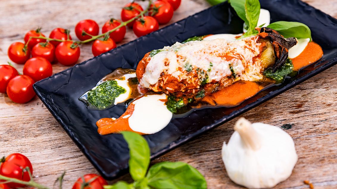 Parmigiana z grilovaného lilku