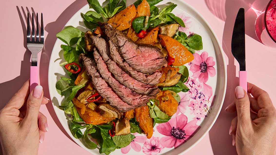Hovězí steak s dýní hokaido